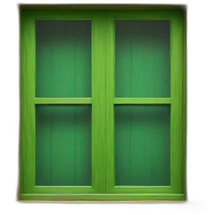 Wooden house ob green windows emoji