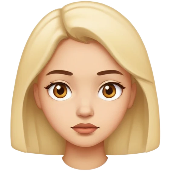 Girl giving a side eye emoji