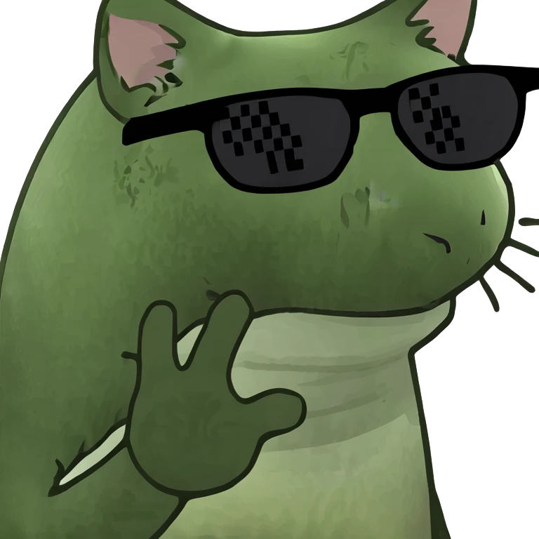 Cat with sunglasses emoji