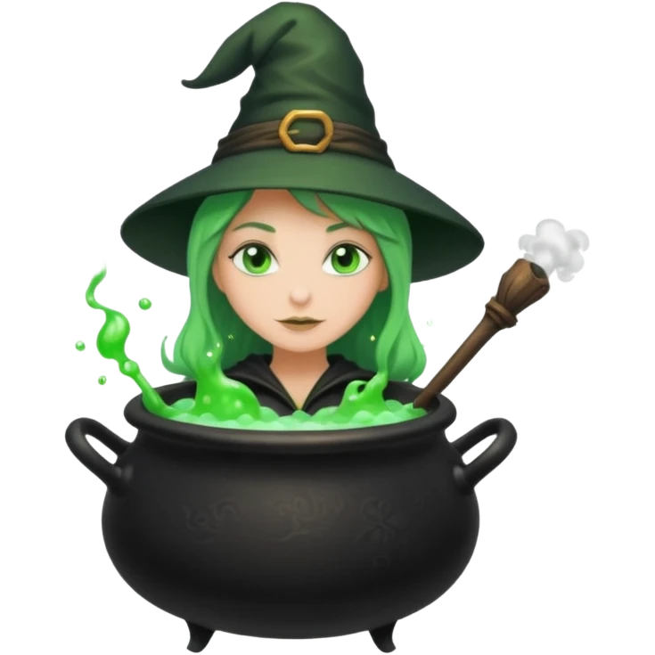 green witch cooking potion emoji