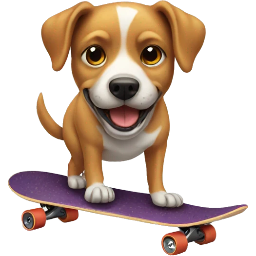 Dog on a skateboard emoji