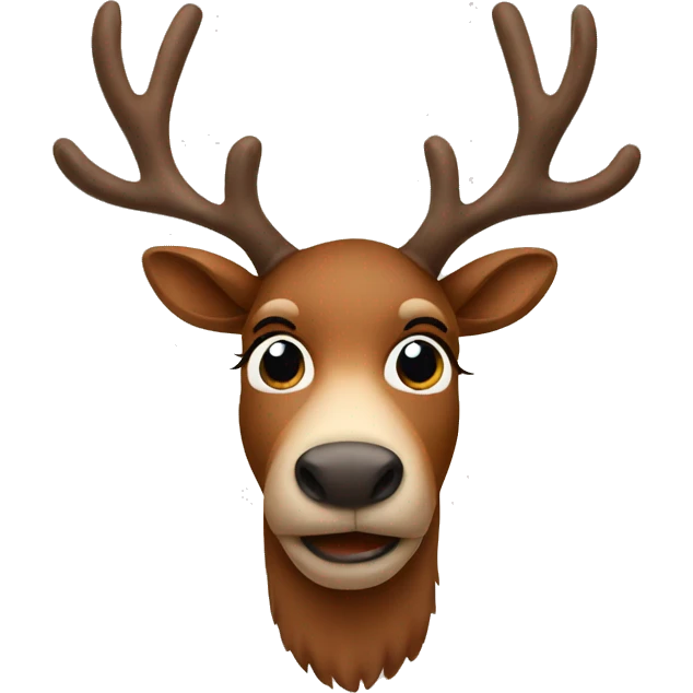 Brown reindeer emoji