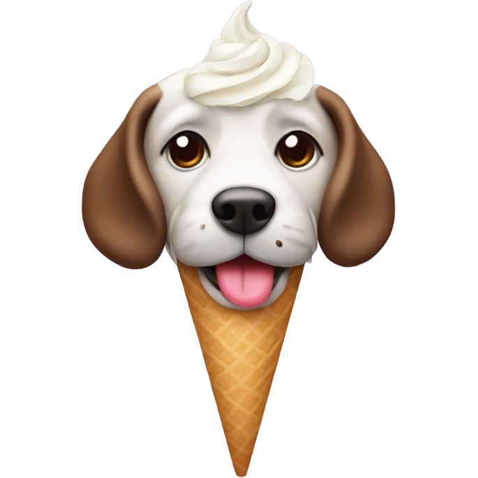 Dog with ice cream emoji