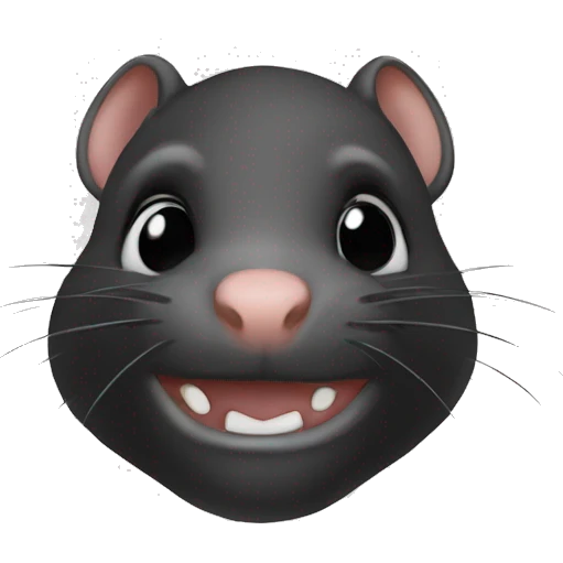 Black rat good idea emoji