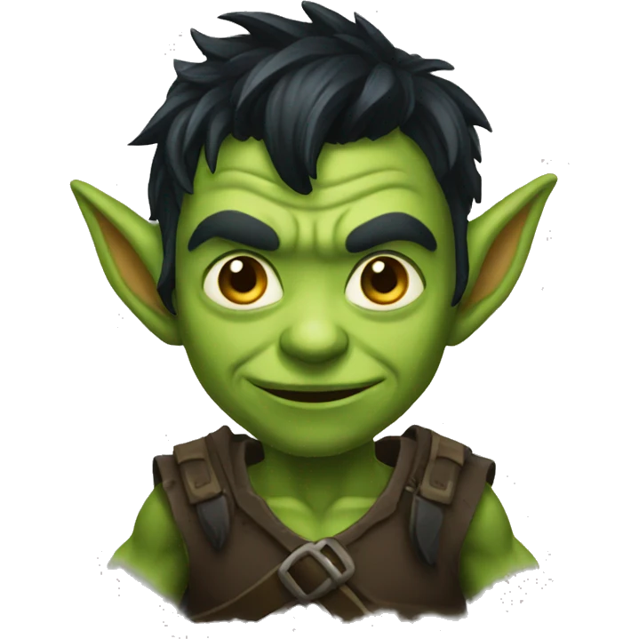 goblin dark hair emoji