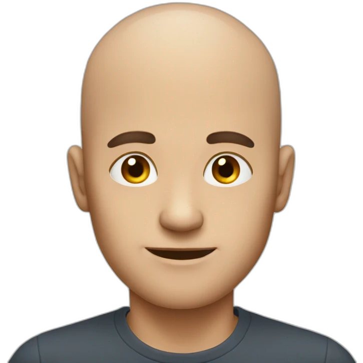A man with no hair  emoji
