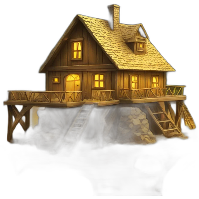 gold mining house emoji