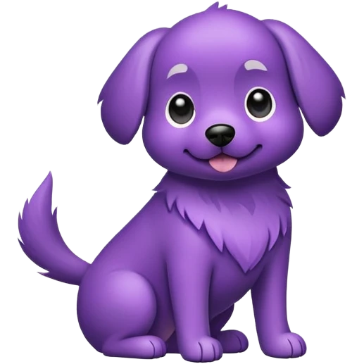 Purple dog ￼ emoji