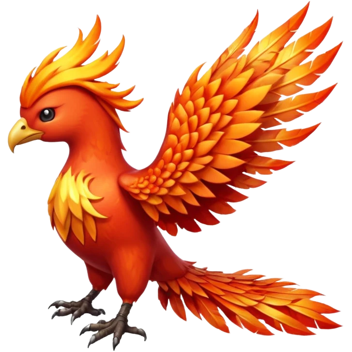 Pokemon legendary laranja and red crystal moltres emoji