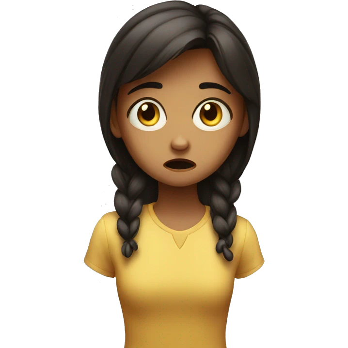 Scared girl emoji
