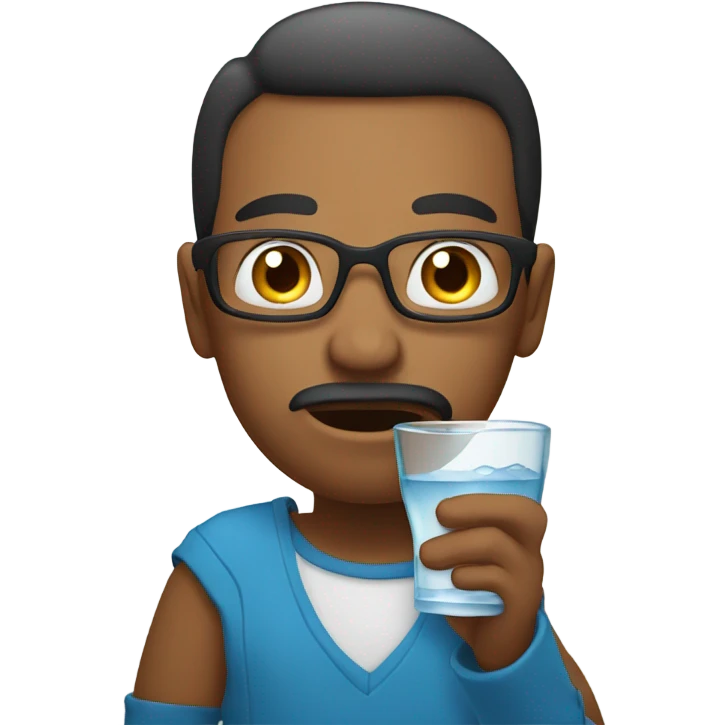 Me drinking water  emoji