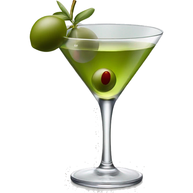 Martini with an olive emoji