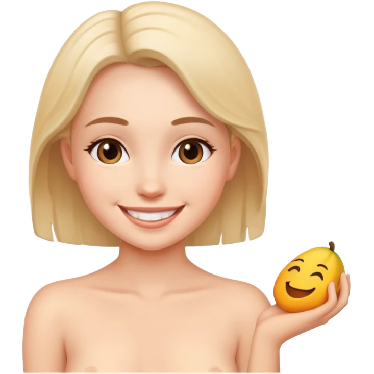 Nude smile girl emoji