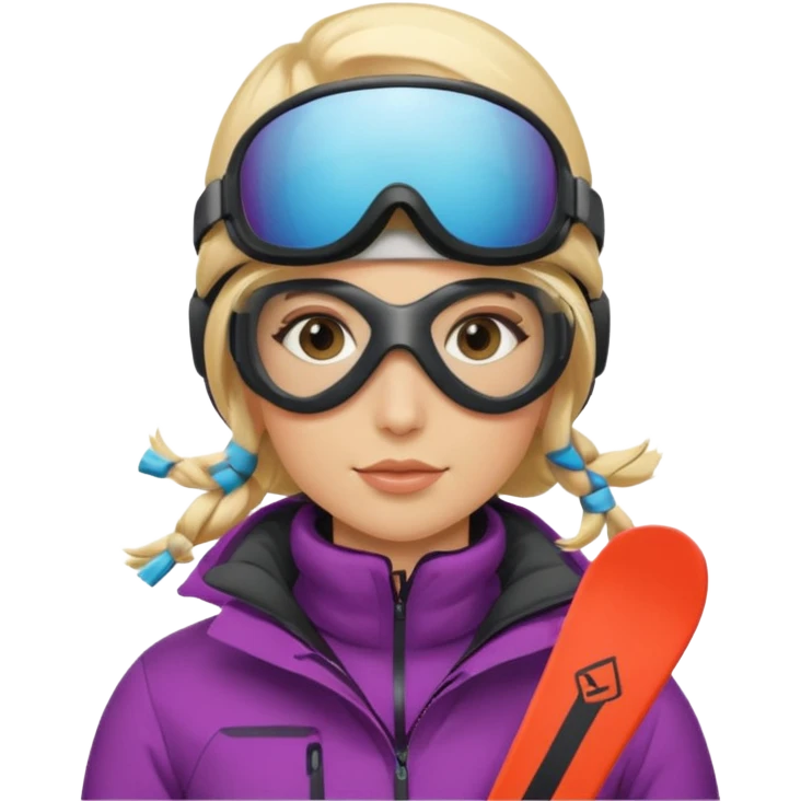 skiing women blonde emoji