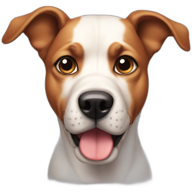 stern look dog emoji