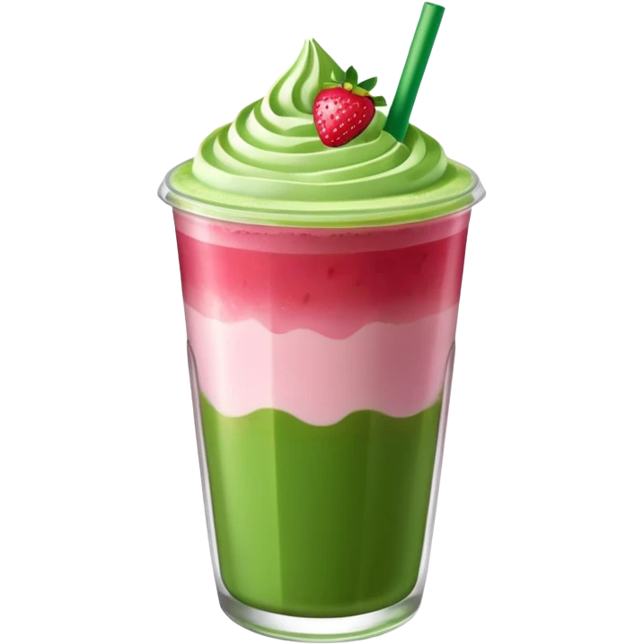 Make a starbucks matcha strawberry drink emoji