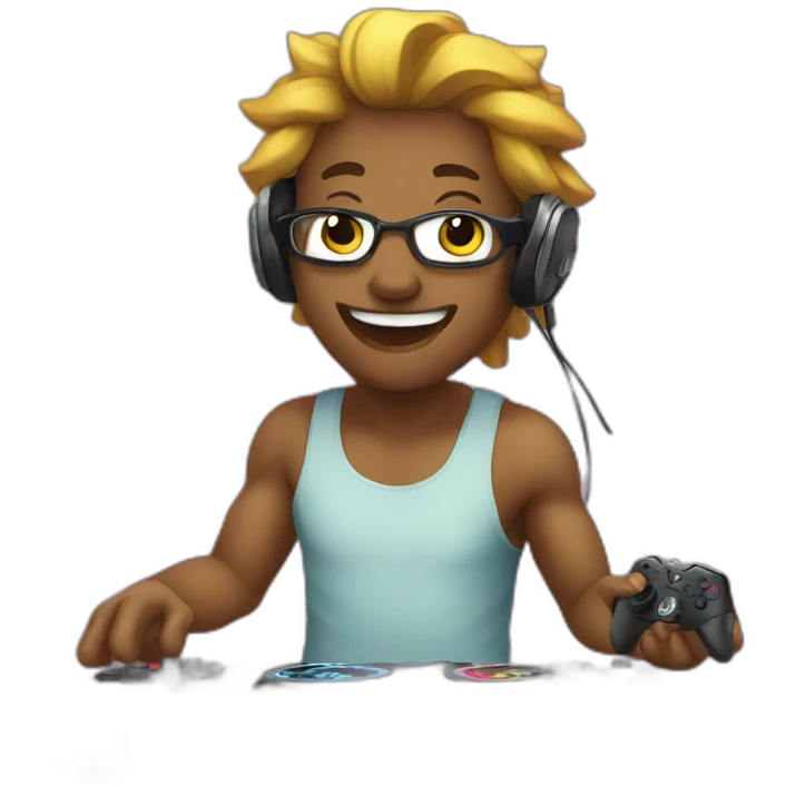 Gamer U_Flow DJ  Party emoji