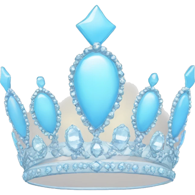 pastel blue tiara emoji