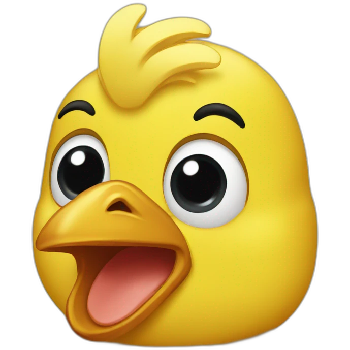 A yellow chicken emoji