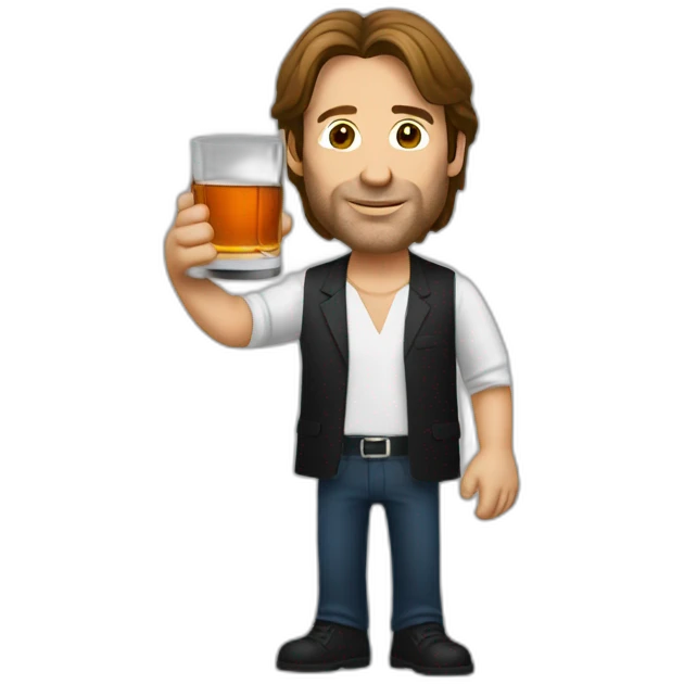 hank moody holds a glass of whisky emoji