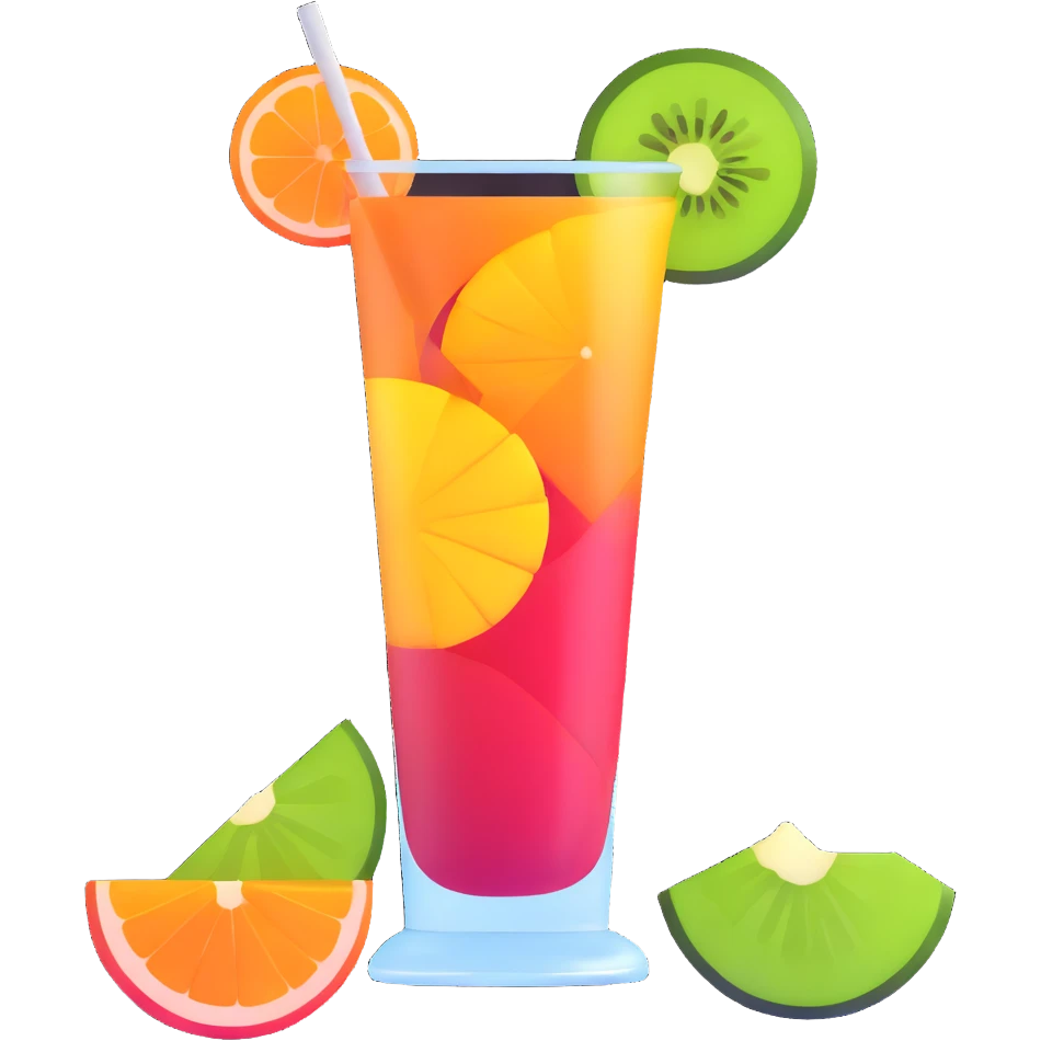 sliced fruit cocktail drink emoji