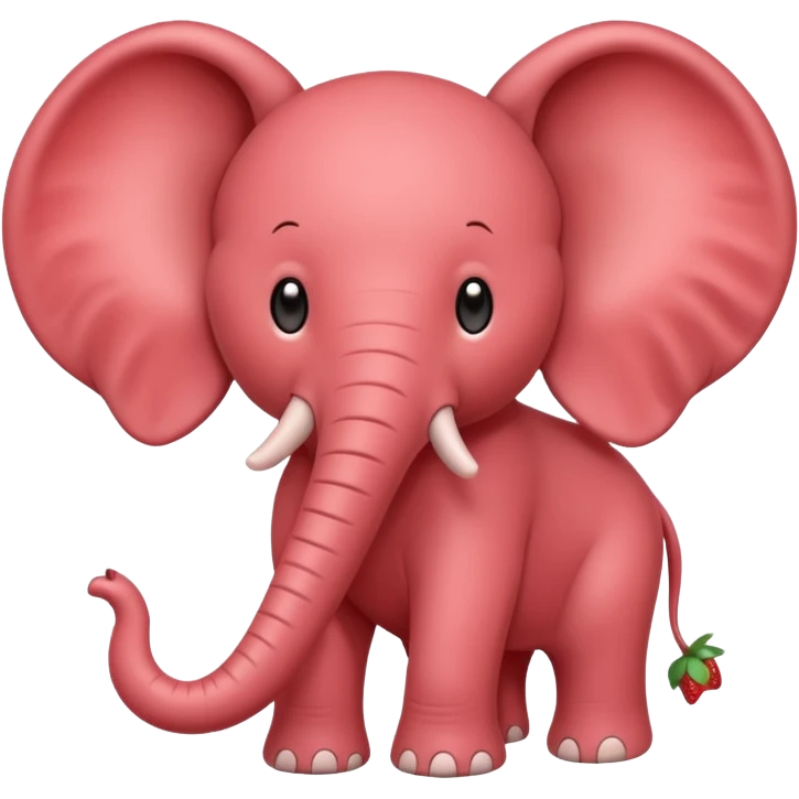 Strawberry elephant emoji