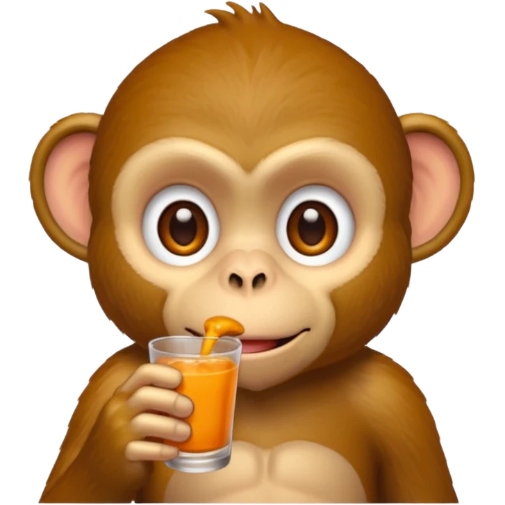 Affe der einen ingwershot trinkt  emoji