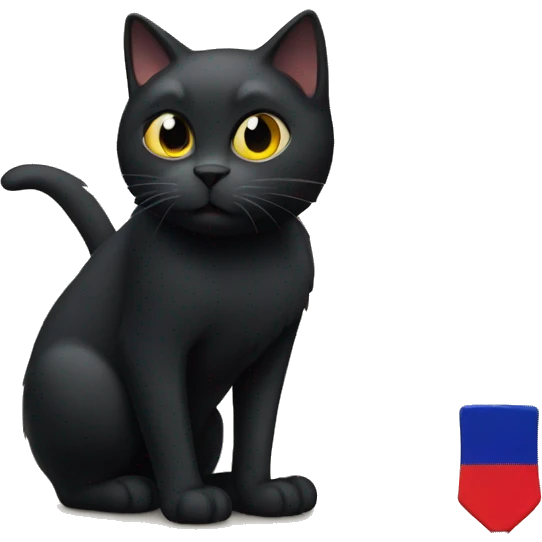 Black cat invading France  emoji