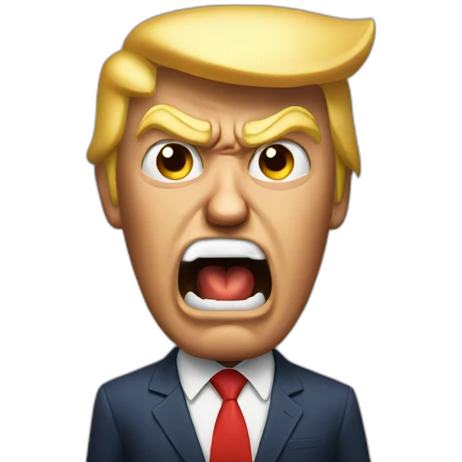 DONALD TRUMP, ANGRY SHOUTING emoji