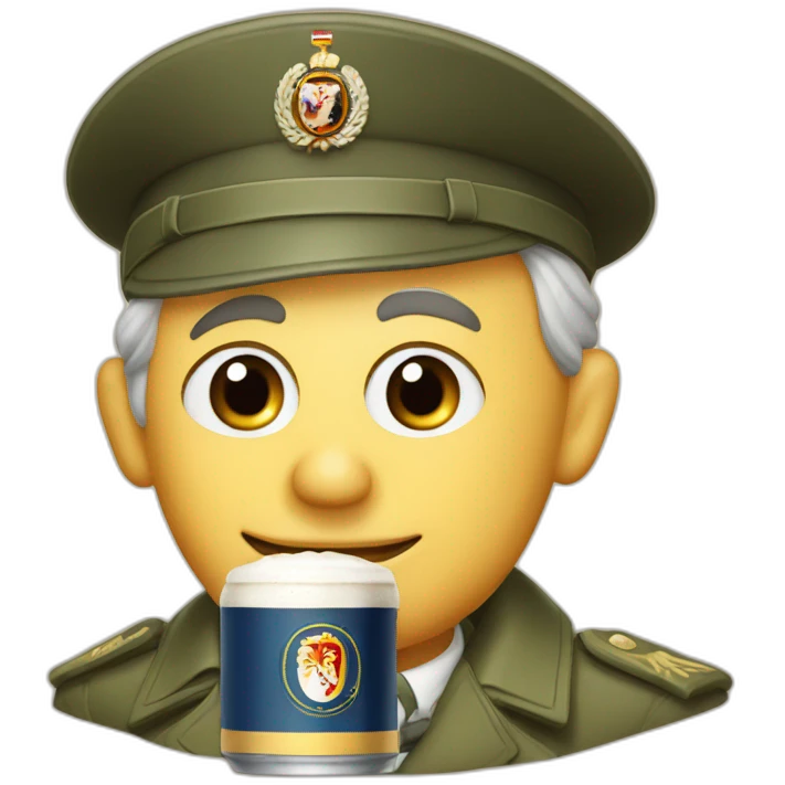 Leader of germany in world war ii with a beer emoji