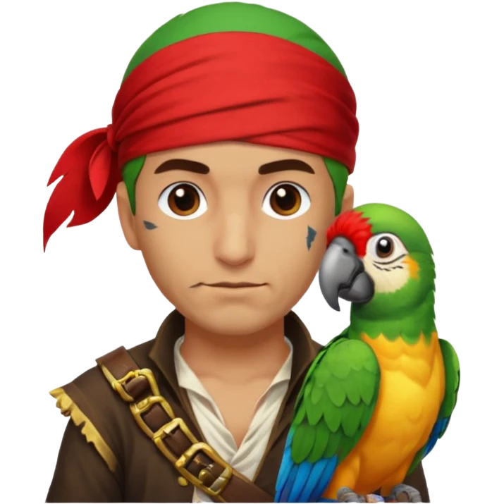 pirate and parrot emoji