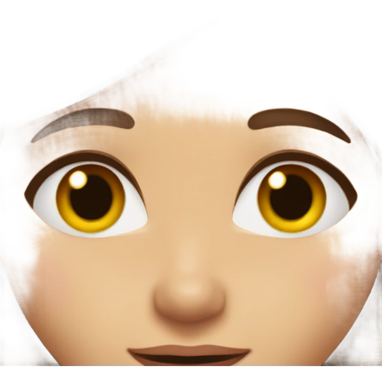 girl with straight brown hair and brown eyes  emoji