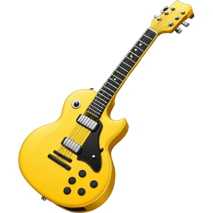 Bana elektronik gitar emojisi yap ama bir tane yüz emojisinin elinde olsun elektronik gitar siyah olsun  emoji