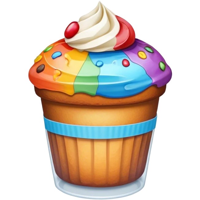 small plastic cup with muffin   emoji