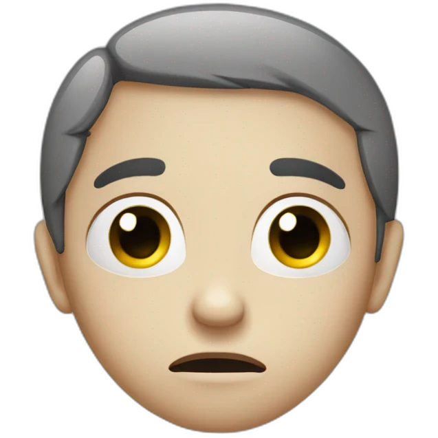visage triste emoji