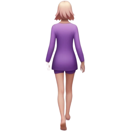 A small figure walks back across a foggy bridge, holding soft pink and purple orbs in each hand—symbolizing compassion and forgiveness. A gentle heart aura trails behind them, showing healing in motion. emoji