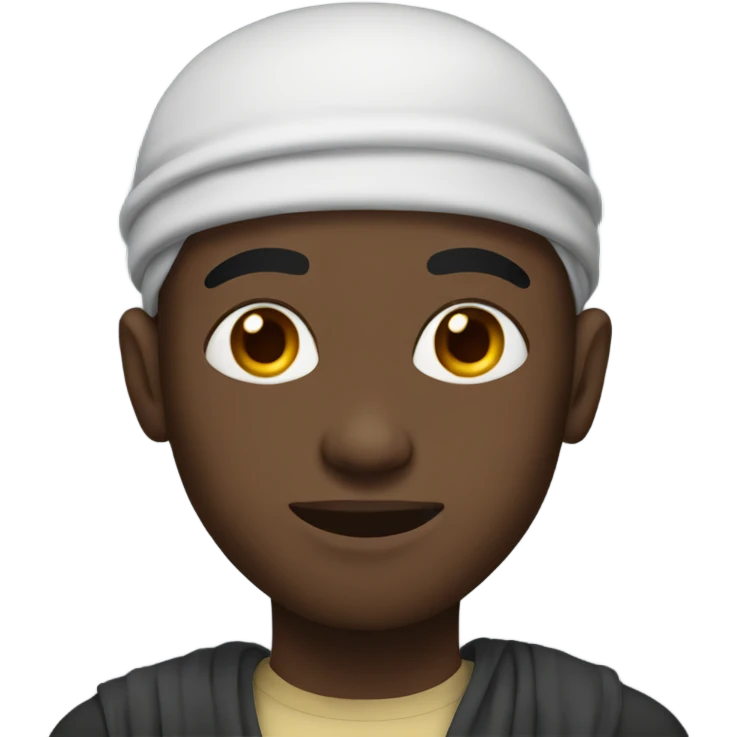 Young black Muslim man  emoji