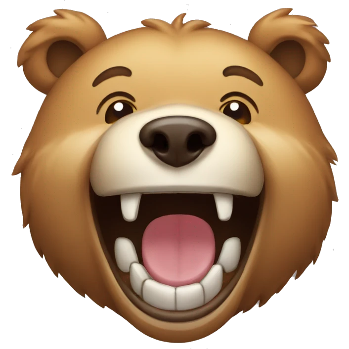 Bear laughing emoji