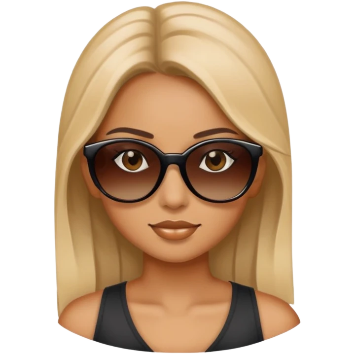 Niña con gafas de sol emoji
