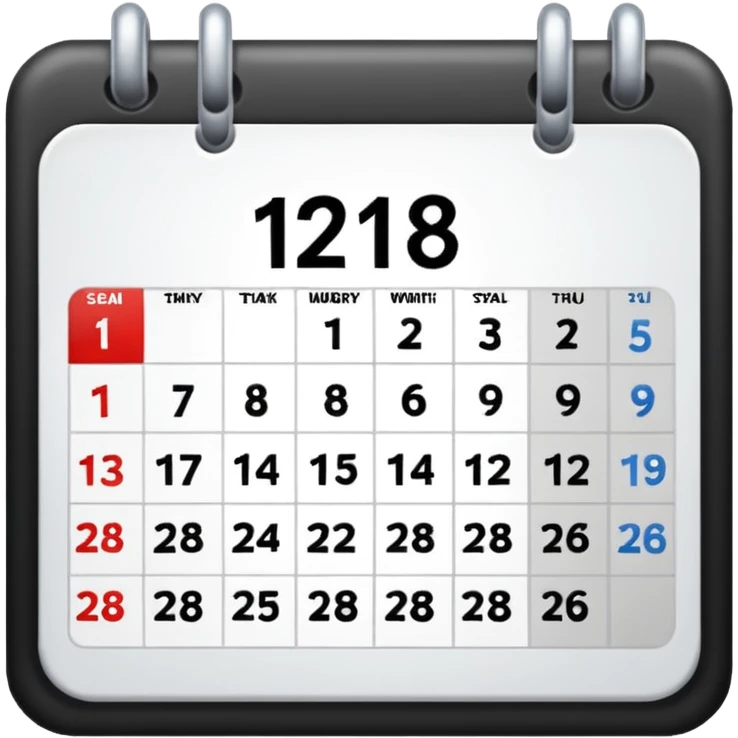 calendar with 36 number emoji
