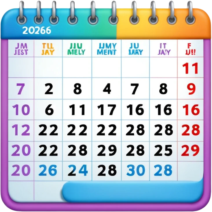 2026 calendar emoji