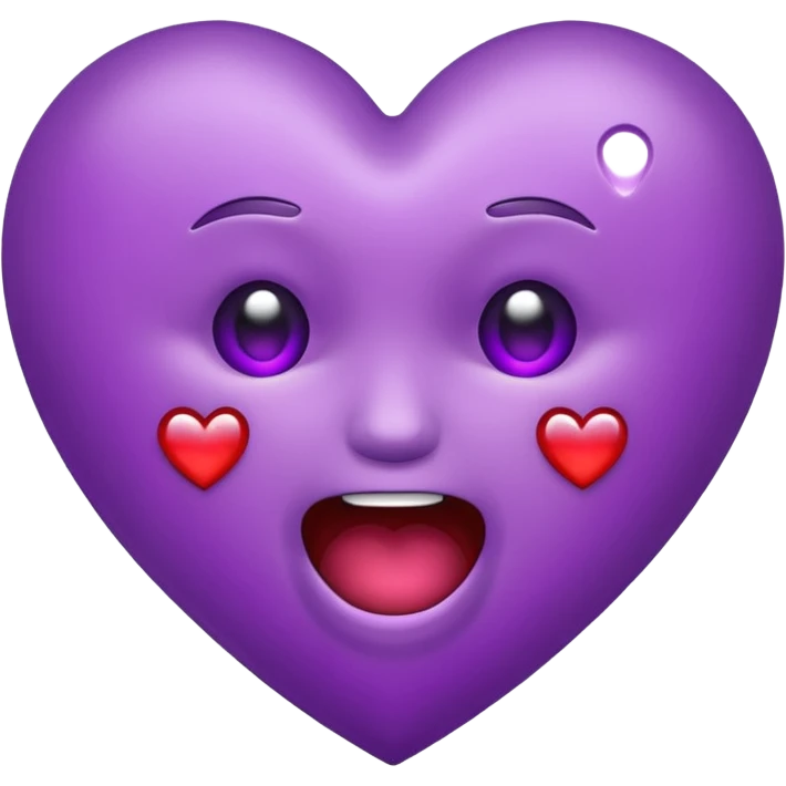 flashing purple heart that's dying crying laughing emoji