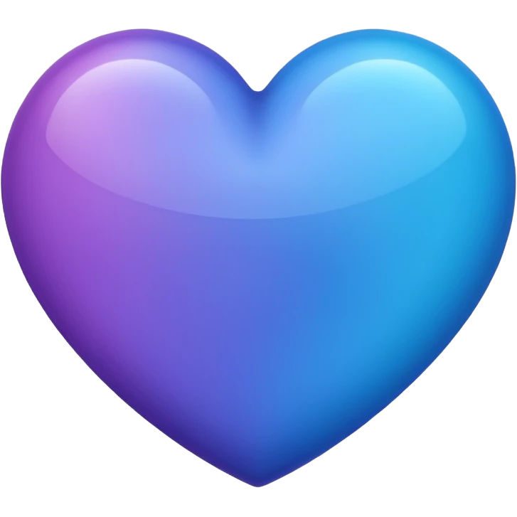 Heart color is between blue and purple emoji