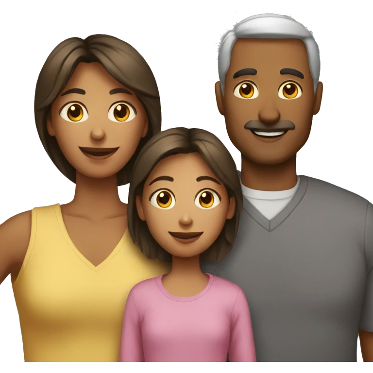 Father daughter and mother  emoji