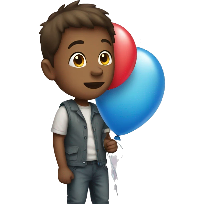 Boy with a balloon emoji