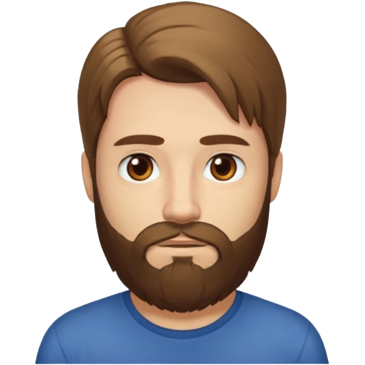 long hair bearded man shirt emoji