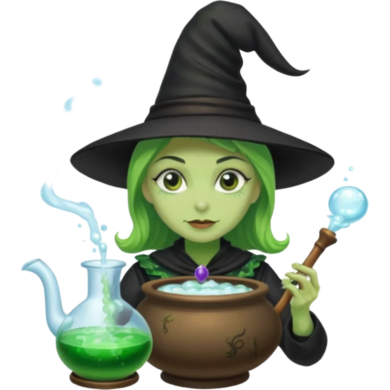 green witch cooking potion emoji
