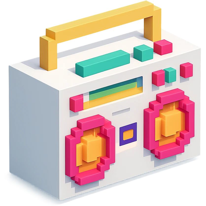 white boombox emoji