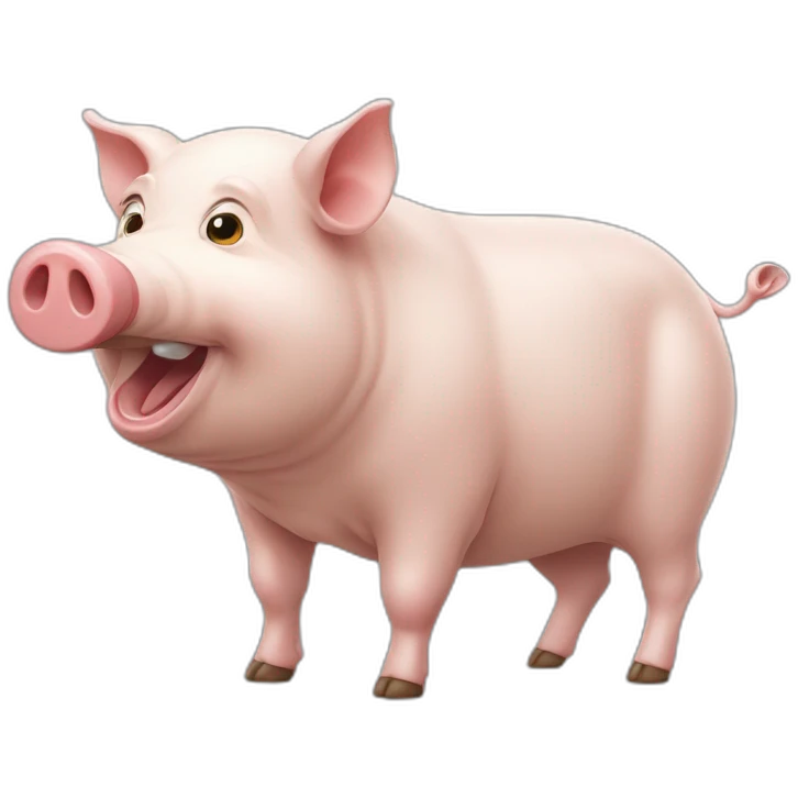 cochon qui tire la langue emoji