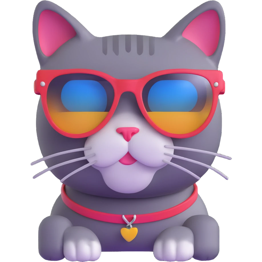 Cat wearing sunglasses emoji